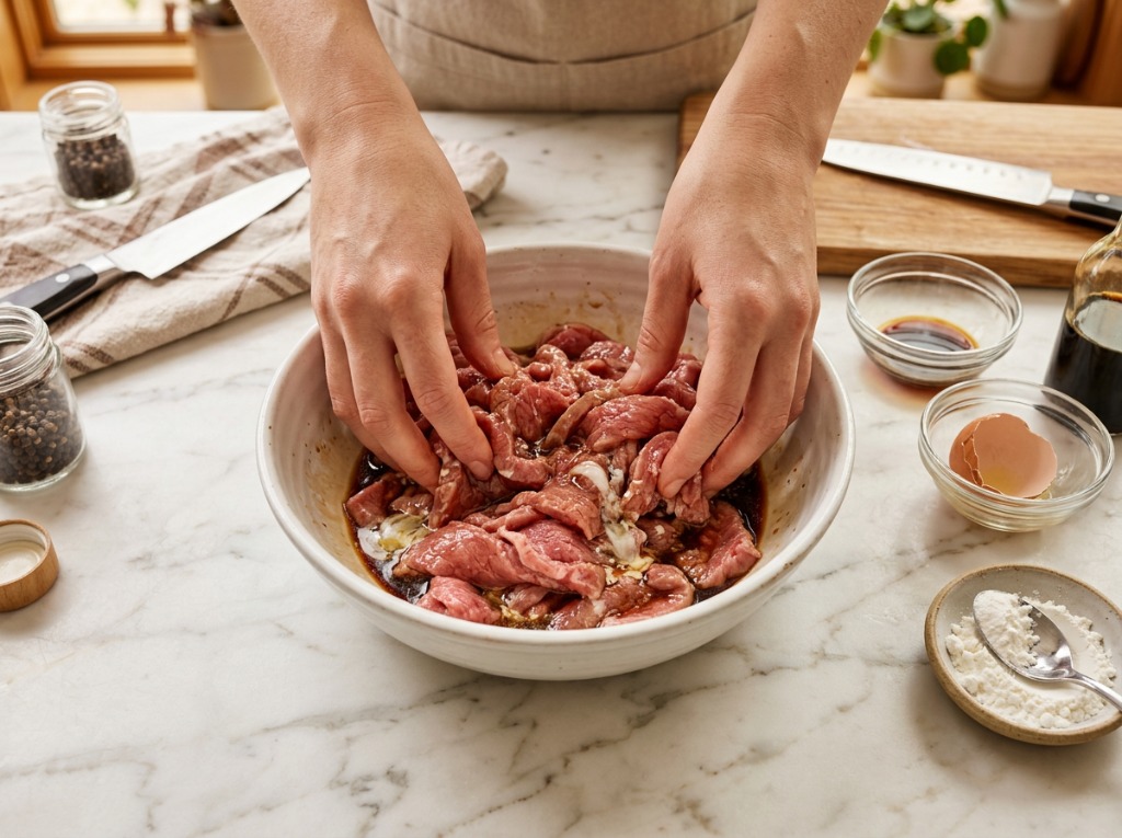 Step 1: Marinate the Beef