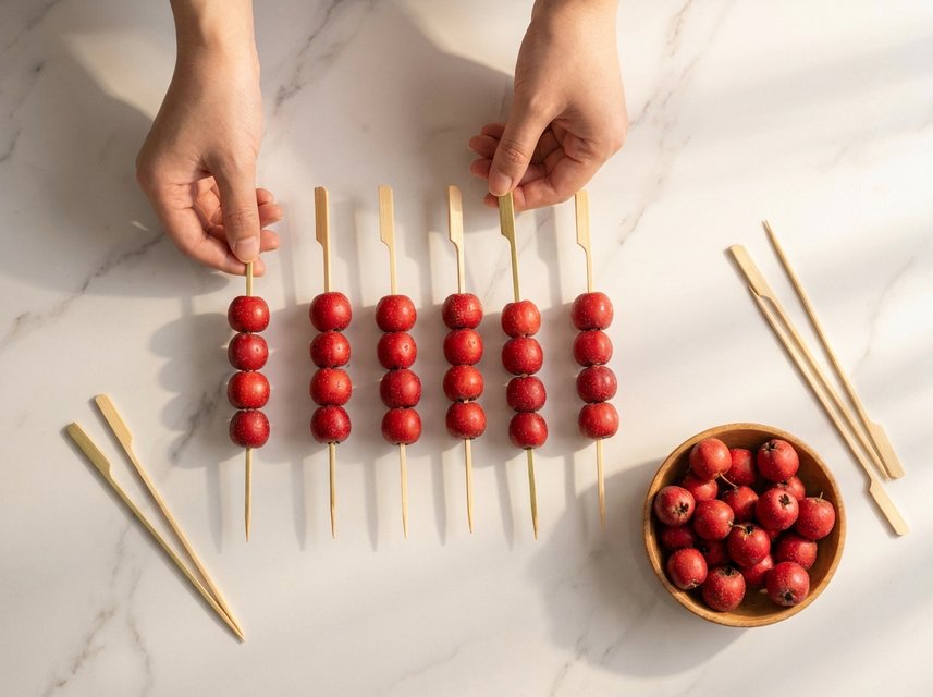 Step 2: Skewer the Hawthorn
