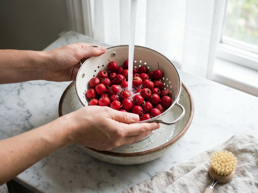 Step 1: Wash and Prep the Hawthorn