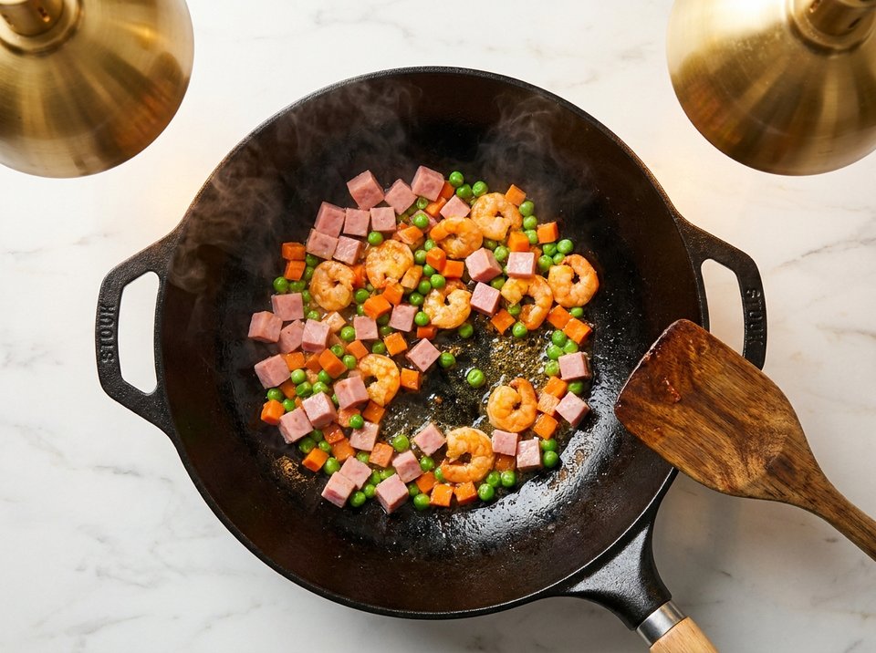 Step 3: Stir-Fry the Savory Mix-Ins
