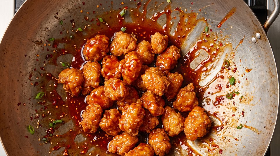 Step 5: Toss Chicken in Sauce