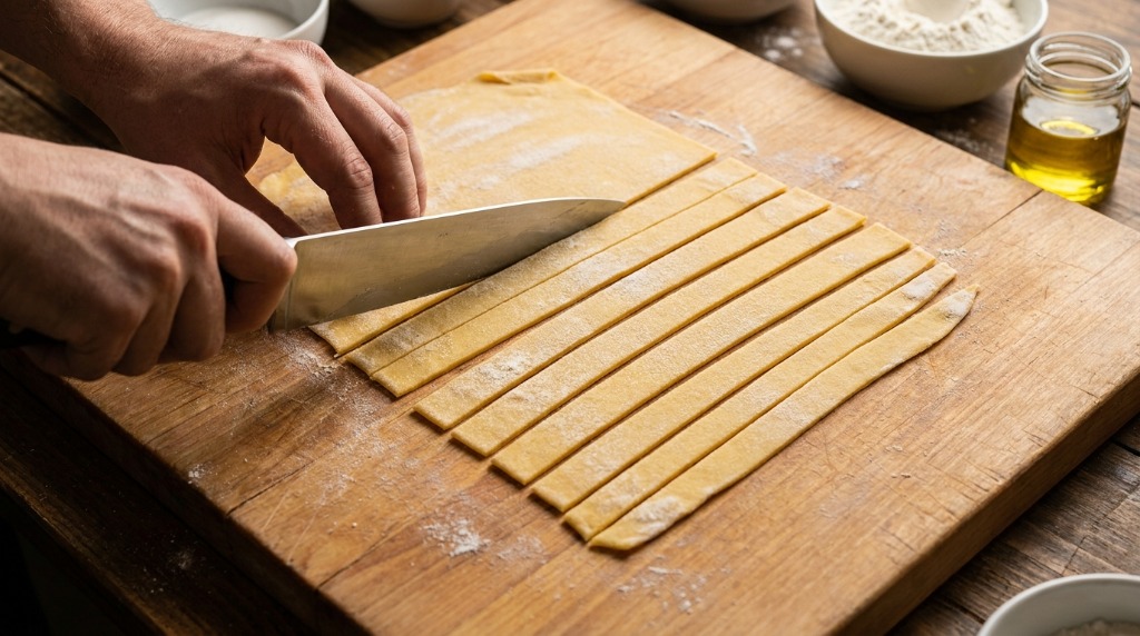 Step 2: Roll and Cut into Strips