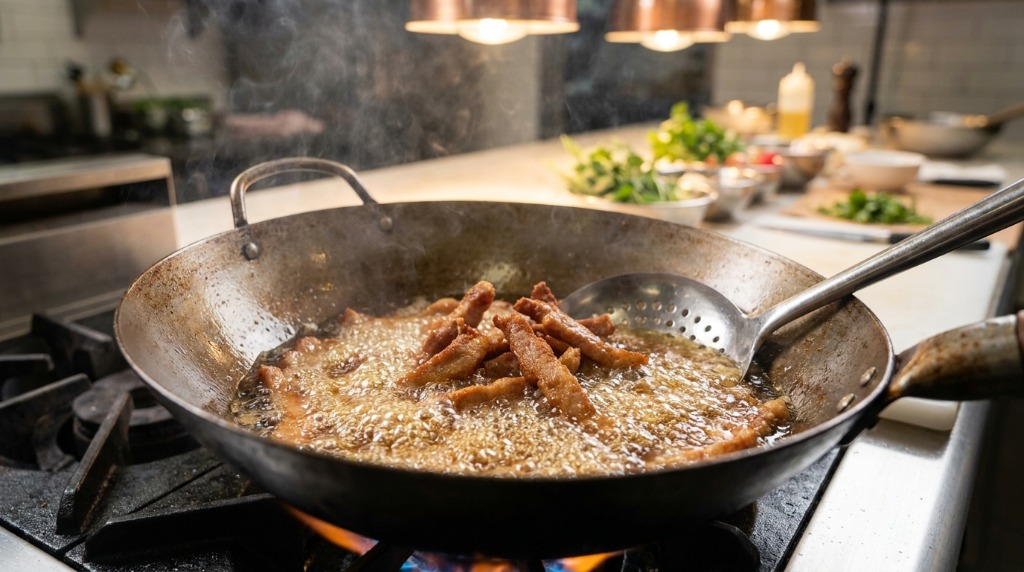 Step 4: Double-Fry the Pork