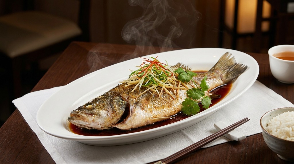 Steamed Sea Bass 清蒸鲈鱼