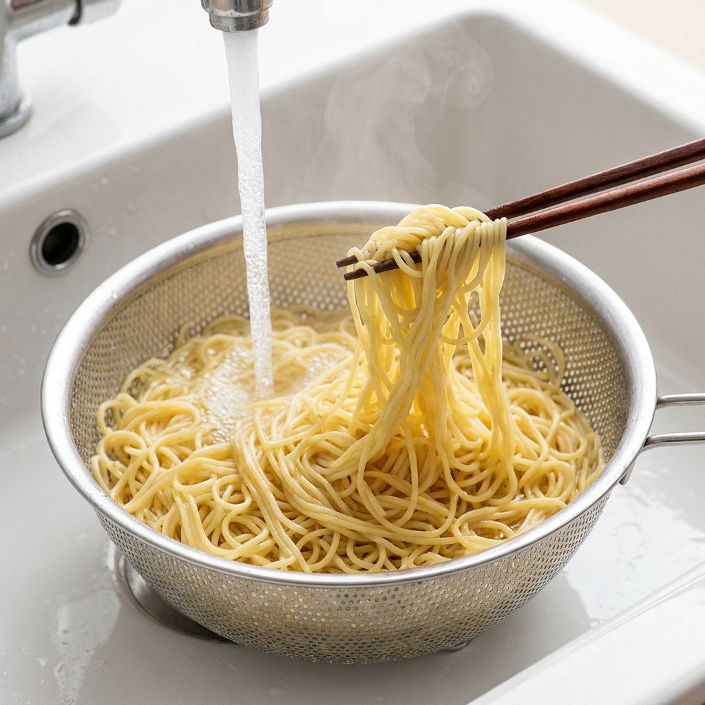 Step 1: Cook and Cool the Noodles