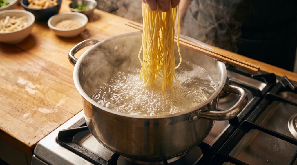 Step 2: Cook the Noodles and Vegetables